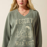 ARIAT WOMEN'S VICTORIA SWEATSHIRT - SEA SPRAY