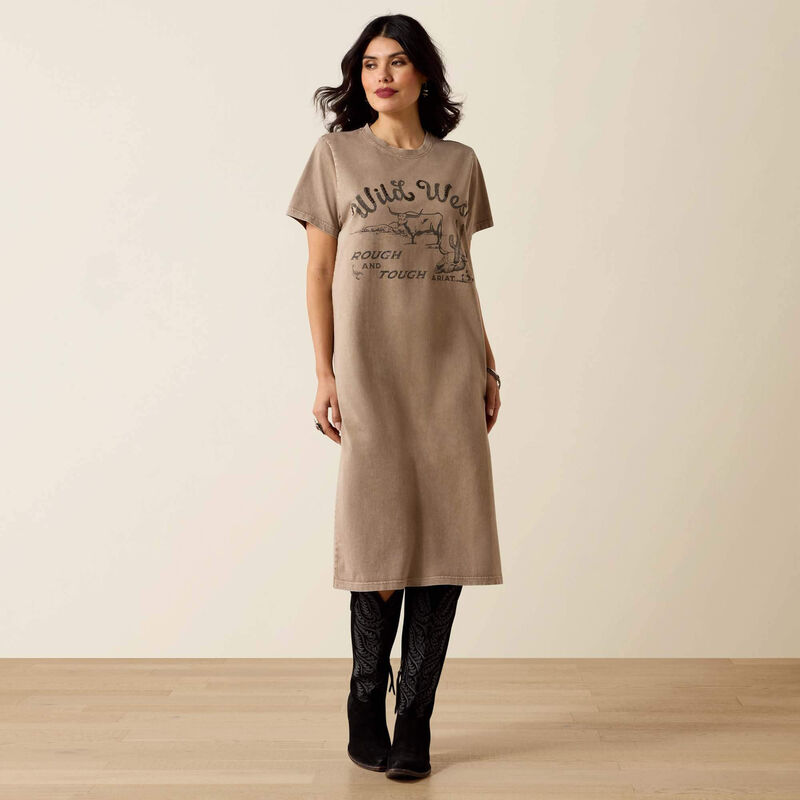 ARIAT WOMEN'S BANDITO TAUPE MINERAL WASH DRESS