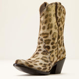 ARIAT WOMEN'S JULIETTA J TOE WESTERN BOOT - GILDED LEOPARD HAIR ON