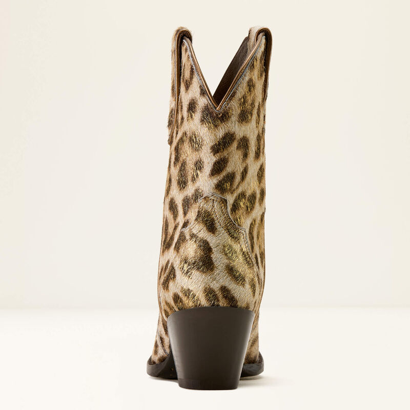 ARIAT WOMEN'S JULIETTA J TOE WESTERN BOOT - GILDED LEOPARD HAIR ON