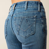 ARIAT WOMEN'S PERFECT RISE SILVIE REGULAR STRAIGHT LEG CROP JEANS - GLENWOOD