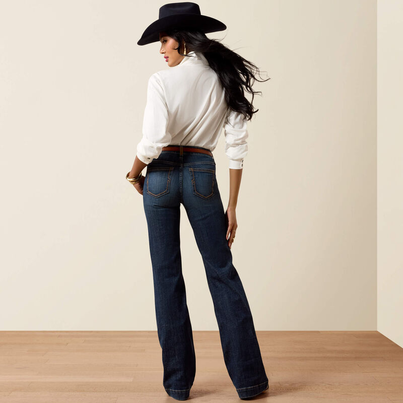 ARIAT WOMEN'S PERFECT RISE SHORT MADDIE TROUSER JEANS - FLORIDA