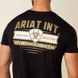 ARIAT MENS BANNER BADGE TSHIRT - BLACK