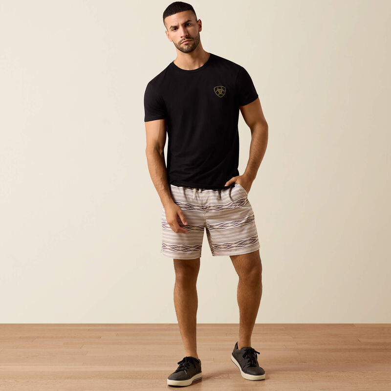 ARIAT MENS BANNER BADGE TSHIRT - BLACK