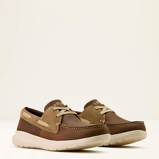 ARIAT MENS HILO SHORE SHOE - DISTRESSED BROWN