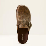 ARIAT WOMEN'S COUNTRY MULE - BROWN FLORAL EMBOSS