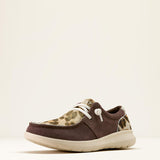 ARIAT WOMEN'S HILO SHOE - CHOCOLATE SMOKE|GILDED LEOPARD HAIR ON