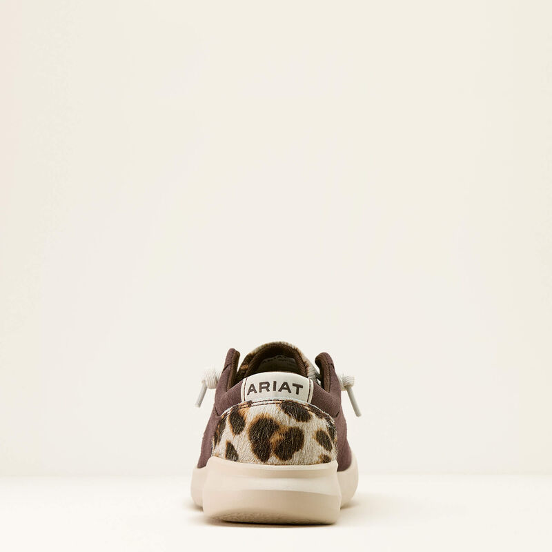 ARIAT WOMEN'S HILO SHOE - CHOCOLATE SMOKE|GILDED LEOPARD HAIR ON