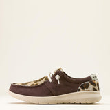 ARIAT WOMEN'S HILO SHOE - CHOCOLATE SMOKE|GILDED LEOPARD HAIR ON