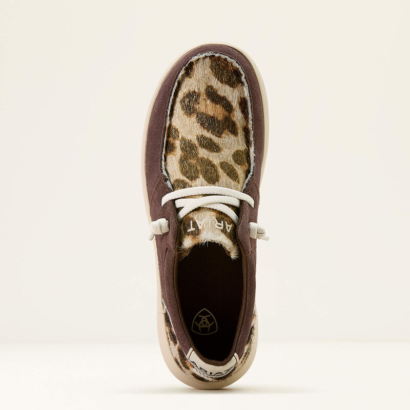 ARIAT WOMEN'S HILO SHOE - CHOCOLATE SMOKE|GILDED LEOPARD HAIR ON