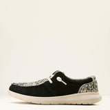 ARIAT WOMEN'S HILO SHOES BLACK SUEDE BRINDLE HIDE