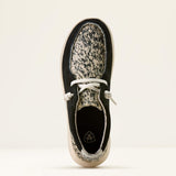 ARIAT WOMEN'S HILO SHOES BLACK SUEDE BRINDLE HIDE