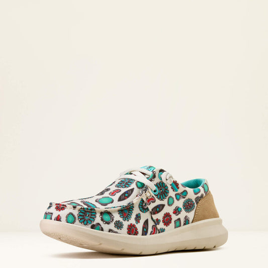 ARIAT WOMEN'S TURQUOISE JEWELRY BOX|CAMEL SUEDE HILO SHOES