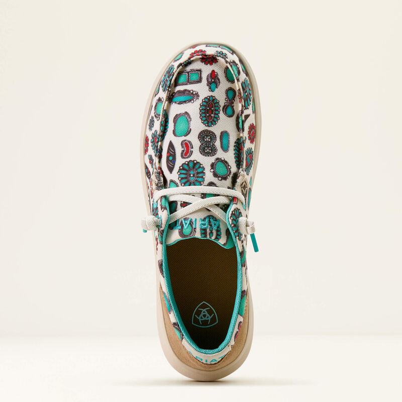 ARIAT WOMEN'S TURQUOISE JEWELRY BOX|CAMEL SUEDE HILO SHOES