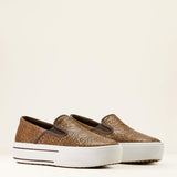 ARIAT WOMEN'S SKYLAR SLIP ON SHOE - BROWN FLORAL EMBOSS
