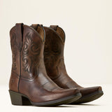 ARIAT WOMEN'S LACONA X TOE WESTERN BOOT - MESA BROWN