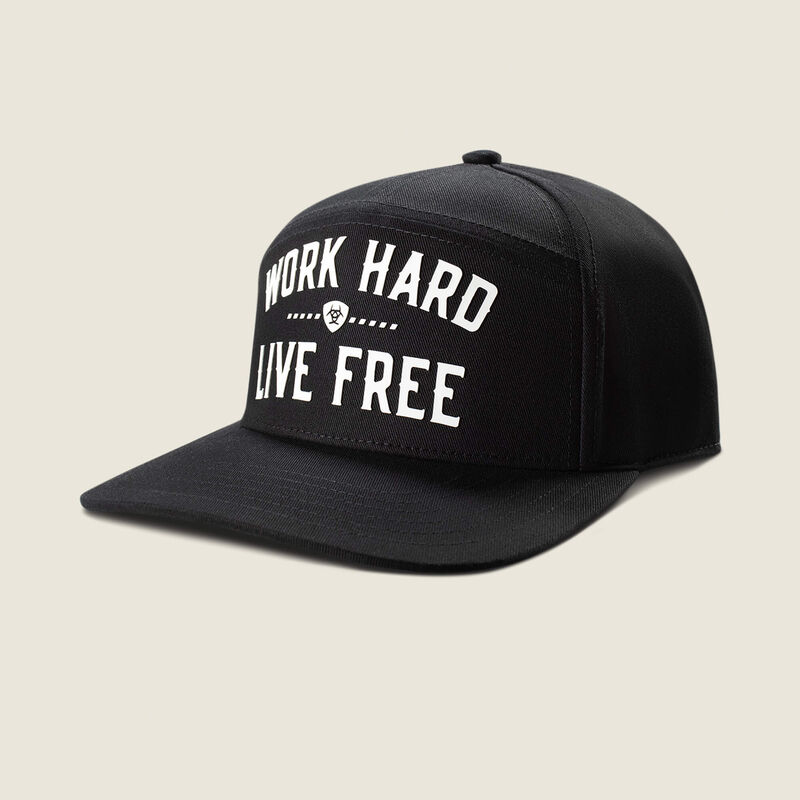 ARIAT MENS WORK HARD LIVE FREE CAP