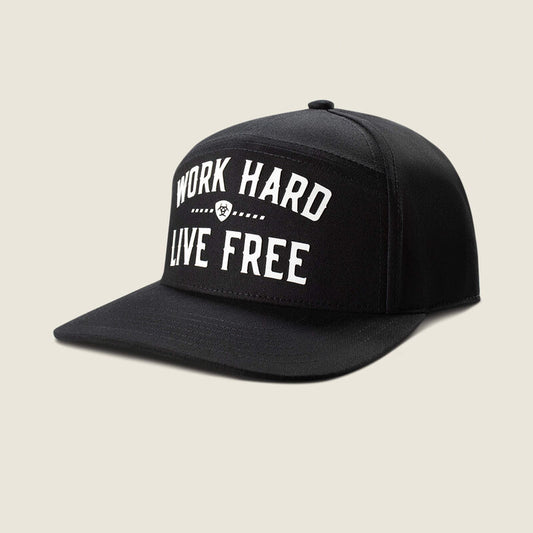 ARIAT MENS WORK HARD LIVE FREE CAP