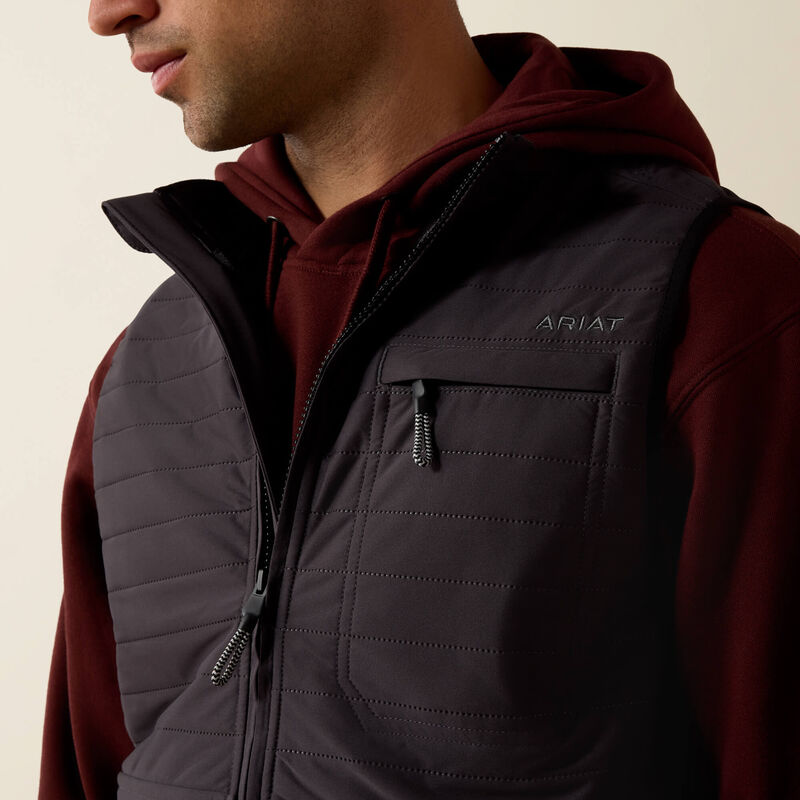 ARIAT MEN WYLIE VEST - OBSIDIAN