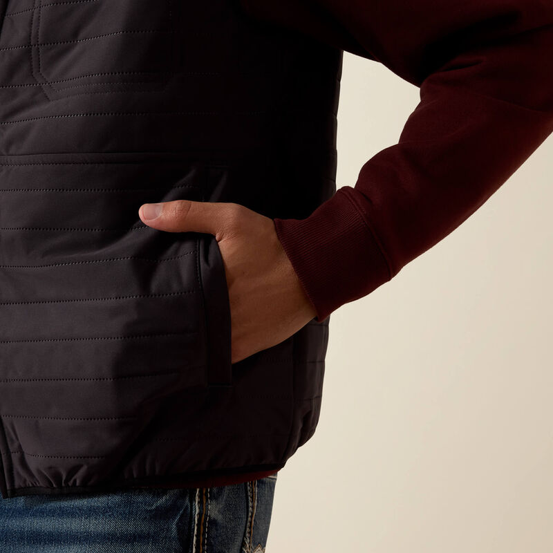 ARIAT MEN WYLIE VEST - OBSIDIAN