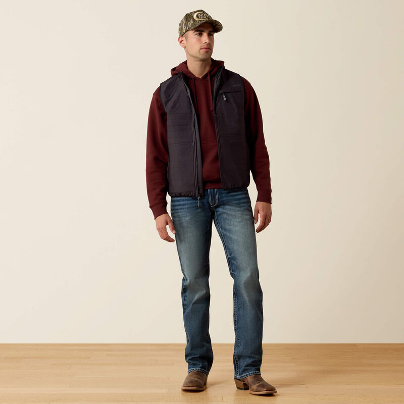 ARIAT MEN WYLIE VEST - OBSIDIAN