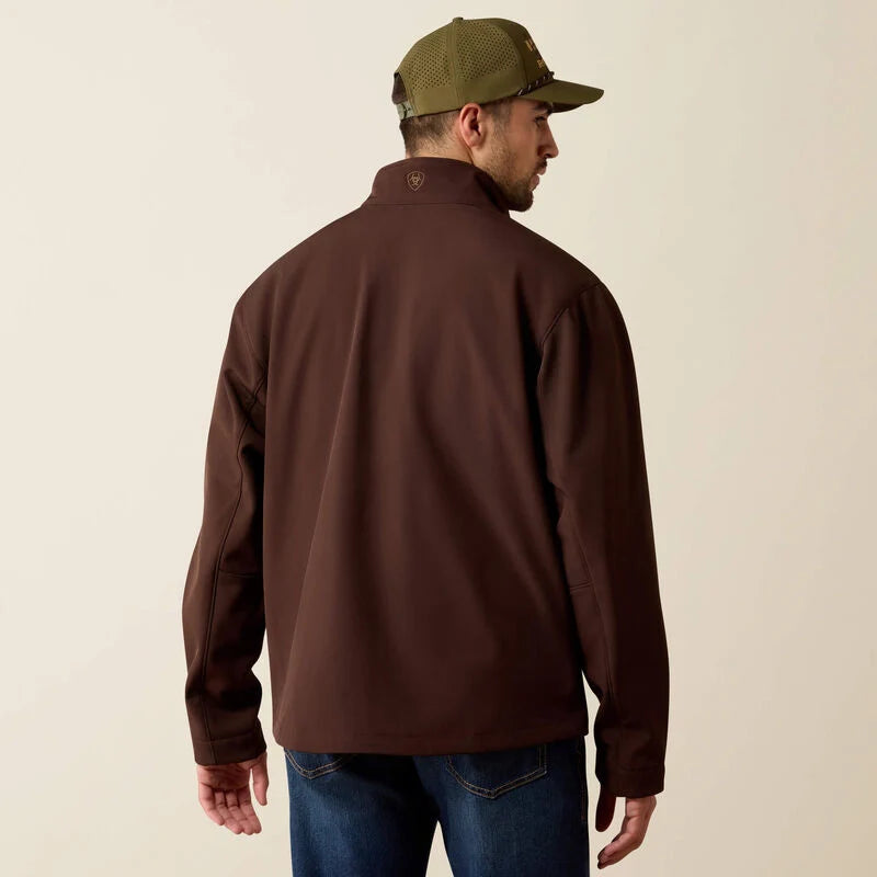 ARIAT MEN CHEST LOGO SOFTSHELL JACKET - MOLE