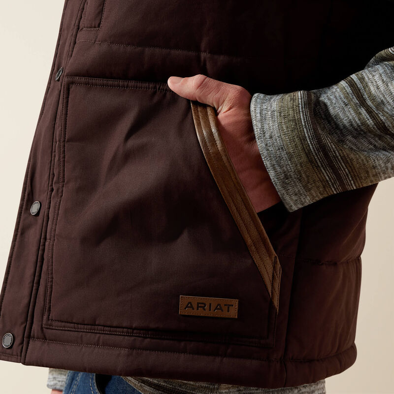 ARIAT MEN WESTERN QUILTED VEST - MOLE