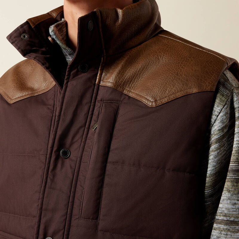 ARIAT MEN WESTERN QUILTED VEST - MOLE