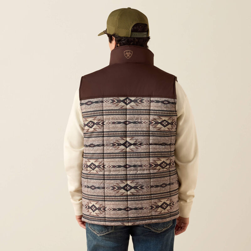 ARIAT MEN CRIUS INSULATED VEST - TONAL SOUTHWEST|SILVER MINK HEATHER