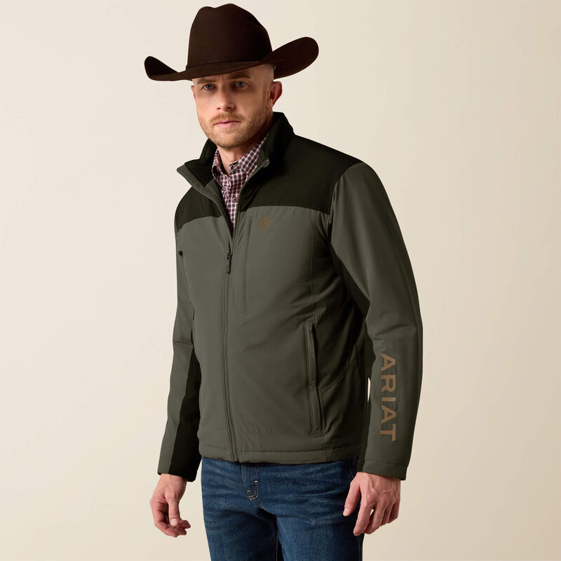 ARIAT MENS PIONEER STRETCHSHELL JACKET - FOREST NIGHT