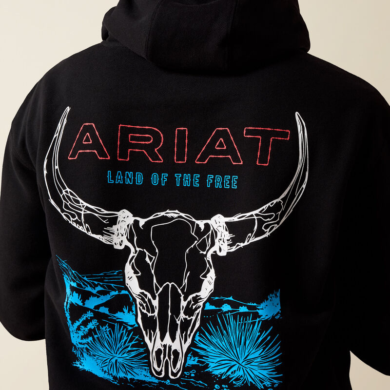 ARIAT MENS BISON BUREAU HOODIE - BLACK