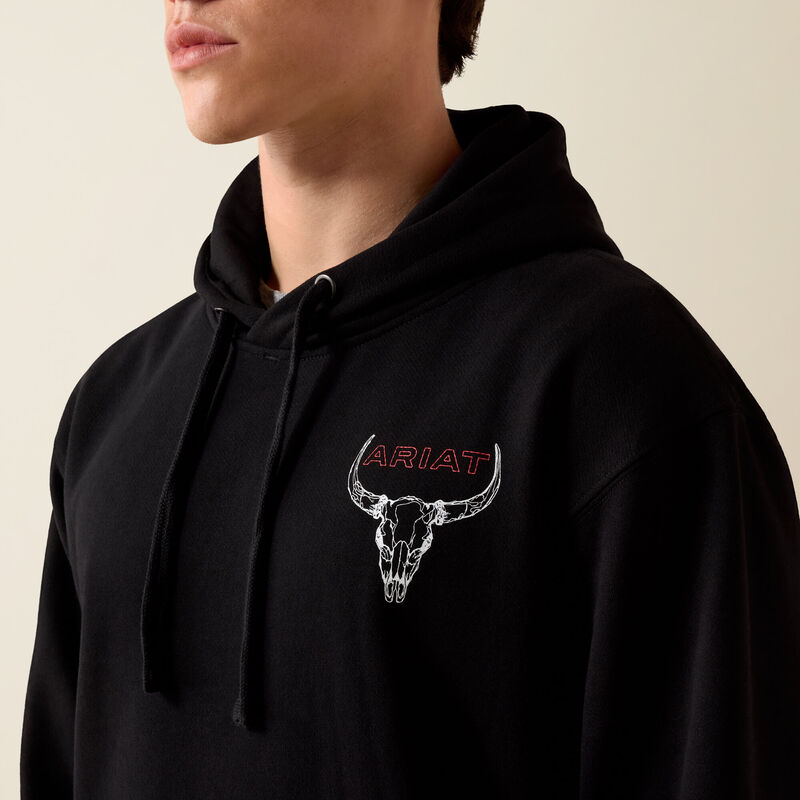 ARIAT MENS BISON BUREAU HOODIE - BLACK