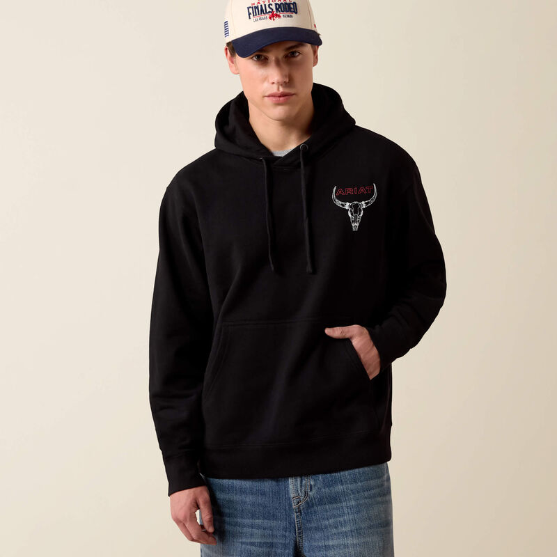 ARIAT MENS BISON BUREAU HOODIE - BLACK