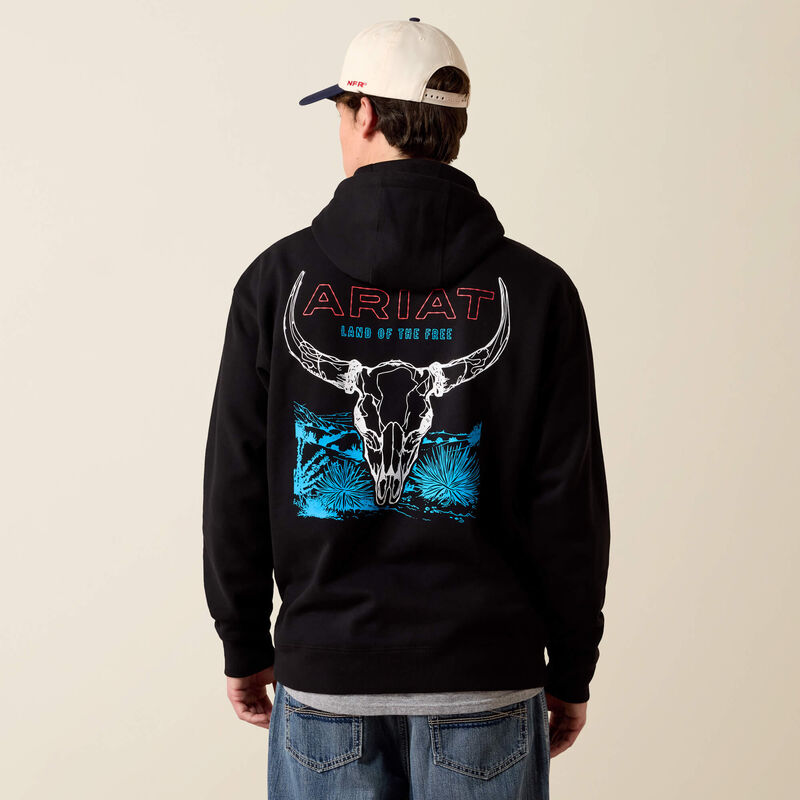 ARIAT MENS BISON BUREAU HOODIE - BLACK