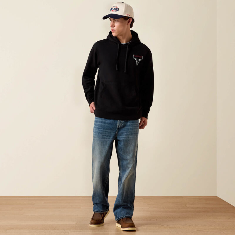 ARIAT MENS BISON BUREAU HOODIE - BLACK