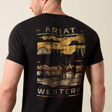 ARIAT MENS MONUMENT GAUCHO TSHIRT - BLACK