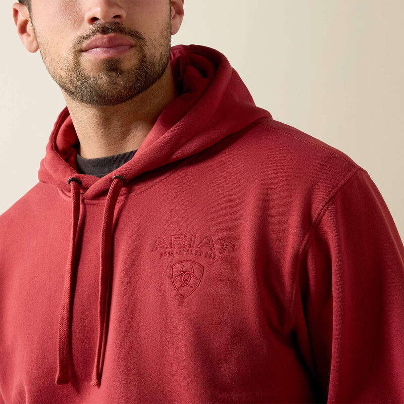 ARIAT MENS ARCHSTAR HOODIE - BRICK RED