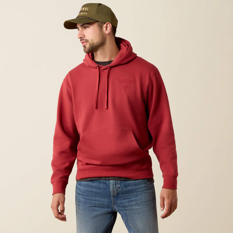 ARIAT MENS ARCHSTAR HOODIE - BRICK RED