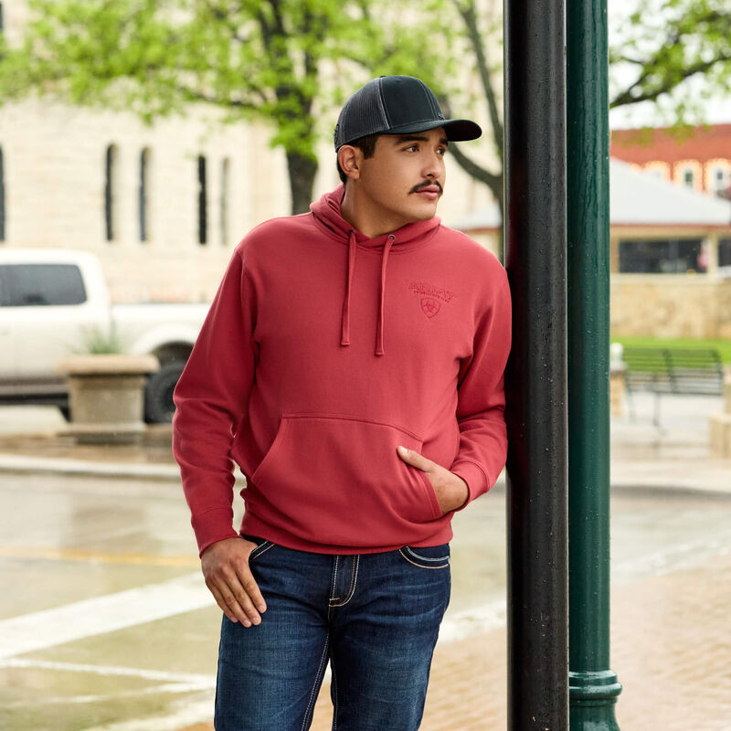 ARIAT MENS ARCHSTAR HOODIE - BRICK RED