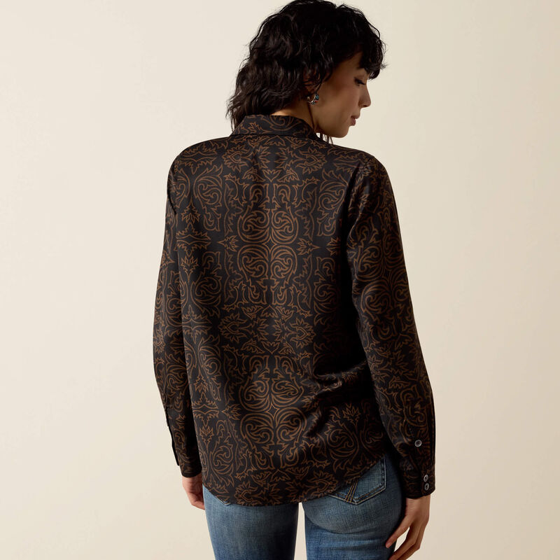 ARIAT WOMEN'S HOMESTYLE LONG SLEEVE SHIRT - BOOT SCOOTIN'