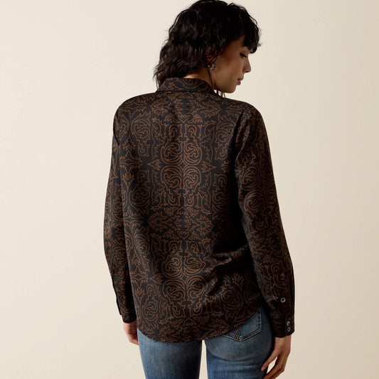 ARIAT WOMEN'S HOMESTYLE LONG SLEEVE SHIRT - BOOT SCOOTIN'