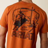 ARIAT MENS TOUGH AS LEATHER TSHIRT - BOMBAY BROWN