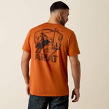 ARIAT MENS TOUGH AS LEATHER TSHIRT - BOMBAY BROWN