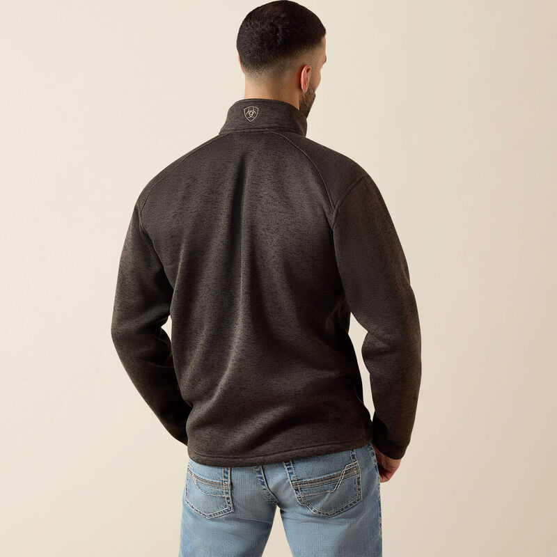 ARIAT MENS CALDWELL FULL ZIP SWEATER - BELUGA