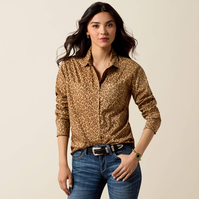 ARIAT WOMEN'S EVERYTHING SHIRT - FADED LEOPARD