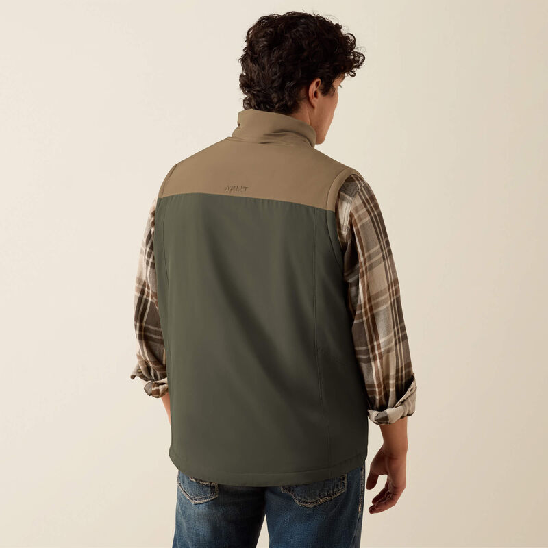 ARIAT MENS PIONEER STRETCHSHELL VEST - FOREST NIGHT