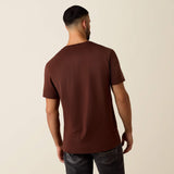 ARIAT MENS DESERT SKULLS TSHIRT - DEEP MAHOGANY