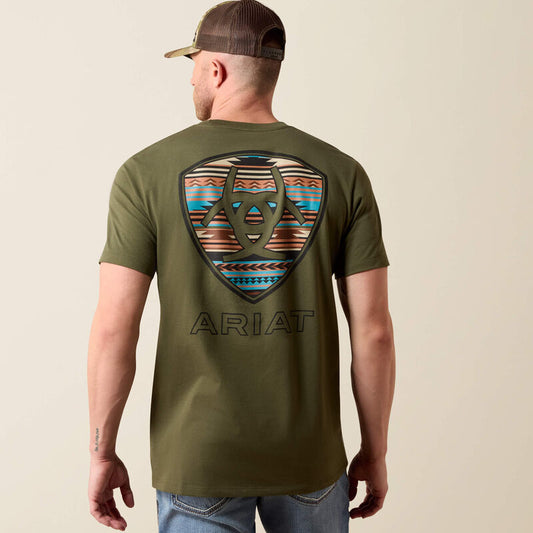 ARIAT MENS RUST SERAPE SHIELD TSHIRT - GRAPE LEAF