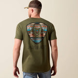 ARIAT MENS RUST SERAPE SHIELD TSHIRT - GRAPE LEAF