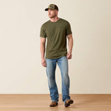ARIAT MENS RUST SERAPE SHIELD TSHIRT - GRAPE LEAF